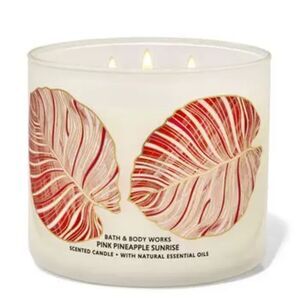 Body and Body Works Pink Pineapple Sunrise 3-Wick Candle